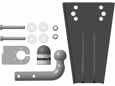 Фаркоп Мотодор оцинкованный для УАЗ 2206/3303/3741/3909/469B 1965-2021