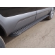Порог алюминиевый правый Slim Line Black 2220 мм ТСС для Ford Transit 2014-2021